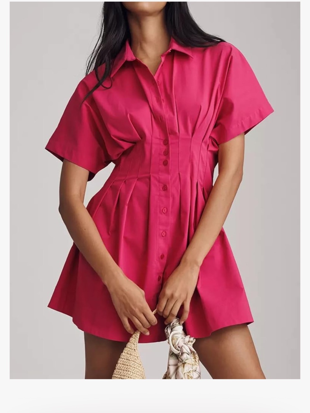 Darling Women's Button-Front Pleated dress - cotton